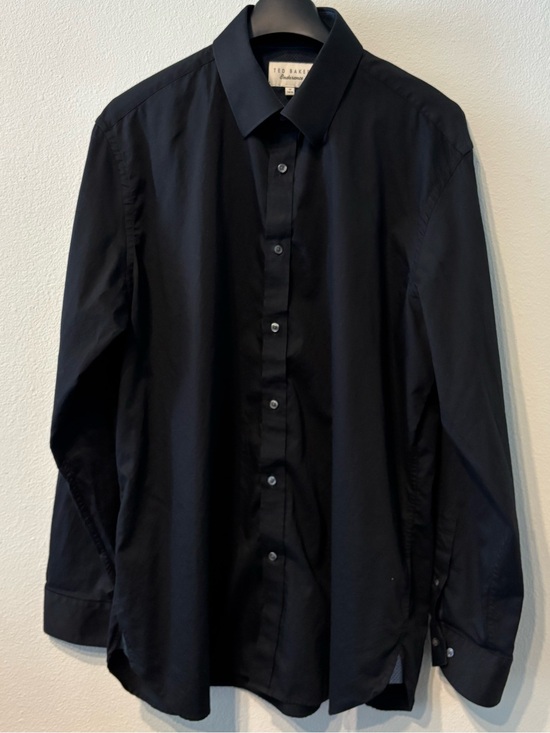 Ted Baker Other - Ted Baker Endurance Black Long Sleeve Button Down Dress Shirt Neck Size 17